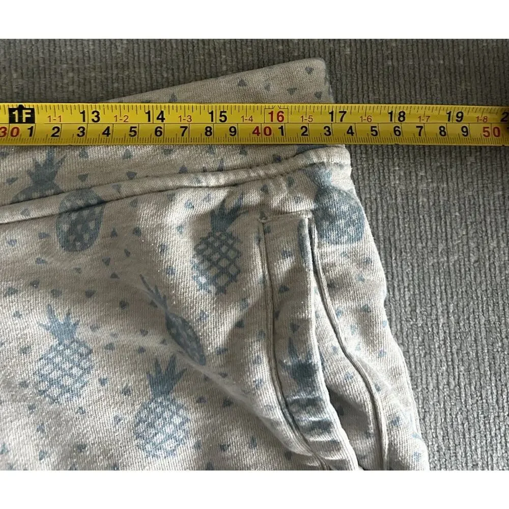 Chubbies Sweat Shorts Mens S Pineapple Drawstring Elastic Waist Casual Blue